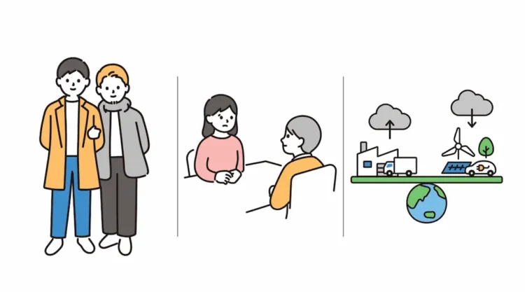 Z世代が興味関心を持っているもののイラスト