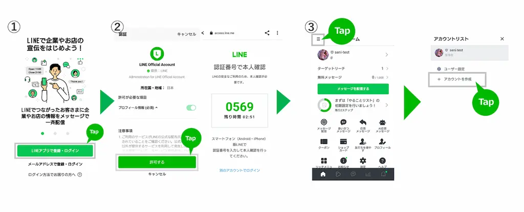 スマホでのログイン