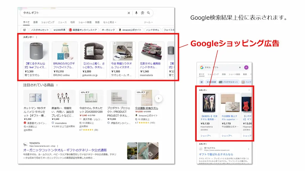 ショッピング広告はどれ？