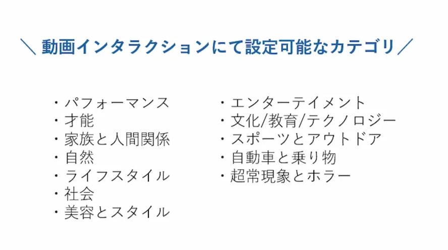 動画インタラクション